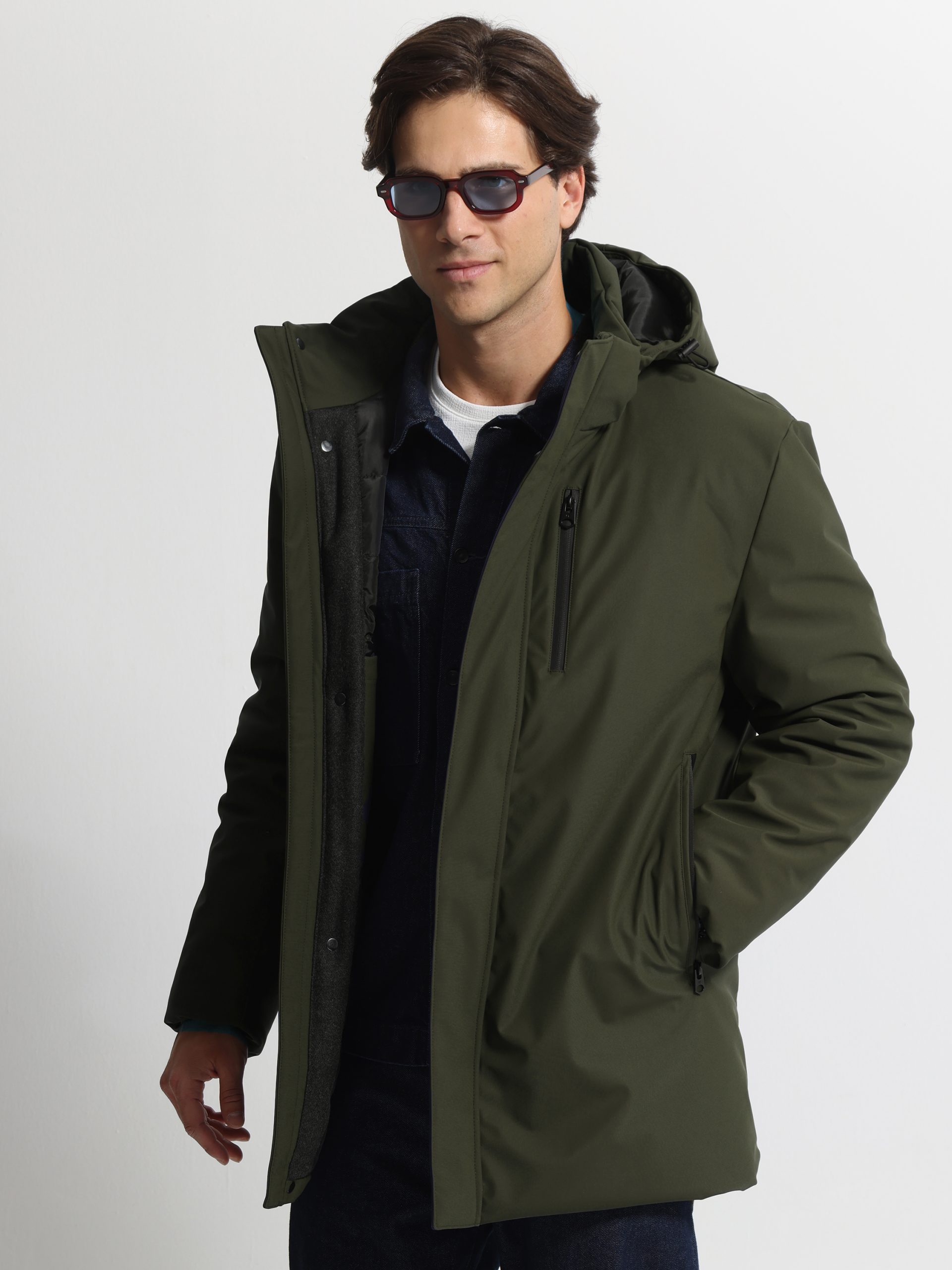 1445 copy Ανδρικό Μπουφάν Με Κουκούλα SONNY 2274 Χακί - Image 1