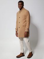 Ανδρικό Παλτό με Ψηλό Γιακά VITO 2604 Camel - Image 2