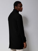 Ανδρικό Παλτό με Ψηλό Γιακά VITO 2604 Μαύρο - Image 4