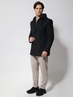 Ανδρικό Παλτό με Κουκούλα VALENTINO 2602 Μαύρο - Image 2