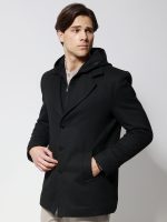 Ανδρικό Παλτό με Κουκούλα VALENTINO 2602 Μαύρο - Image 3