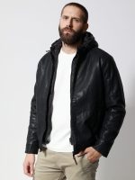 Ανδρικό Jacket Eco-Leather Μπουφάν VENERO 2171-1 Μαύρο - Image 2