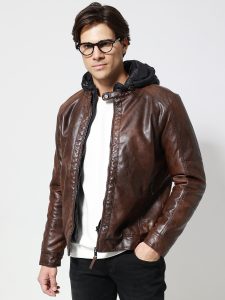 Ανδρικό Jacket Eco-Leather Μπουφάν VENERO 2171-1 Καφέ
