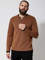 Ανδρική Μπλούζα Long Sleeve HENRY 206097 Camel - Image 5