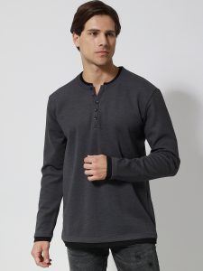 Ανδρική Μπλούζα Long Sleeve HENRY 206097 Ανθρακί