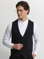 Ανδρικό Γιλέκο Με Κουμπάκια GUNTHER 9433 Μαύρο - Image 5