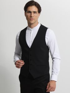 Ανδρικό Γιλέκο Με Κουμπάκια GUNTHER 9433 Μαύρο