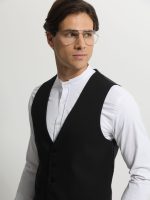 Ανδρικό Γιλέκο Με Κουμπάκια GUNTHER 9433 Μαύρο - Image 4