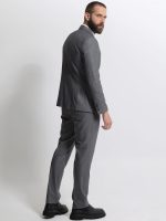 Ανδρικό Ριγέ Κοστούμι Με Γιλέκο ANTONIO 2027 Grey - Image 4