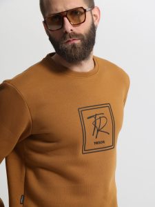 Sweatshirt Μπλούζα με Εντυπωσιακό Λογότυπο 206089 Camel