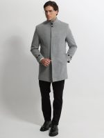 Ανδρικό Παλτό με Ψηλό Γιακά VINCE 2603 Γκρι