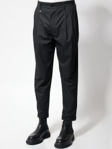 Ανδρικό Ριγέ Παντελόνι Ιταλικού Στυλ DRAKE 210-972 Μαύρο