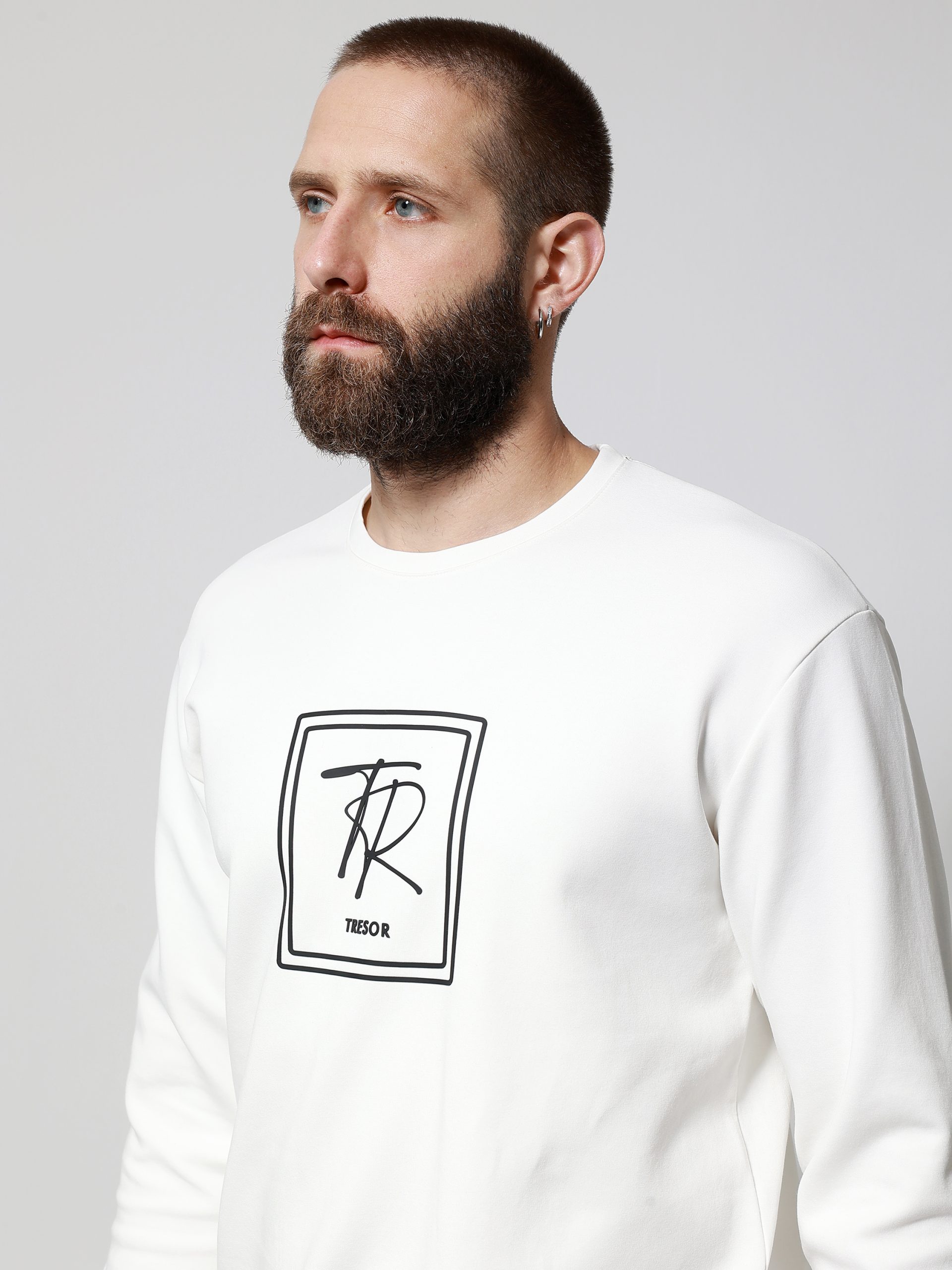 3018 Ανδρική Μπλούζα Μακρυμάνικη AIDEN 206106 Λευκό - Image 1