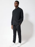 Ανδρικό Παντελόνι με Λάστιχο στη Μέση TATE 4394 Μαύρο - Image 2