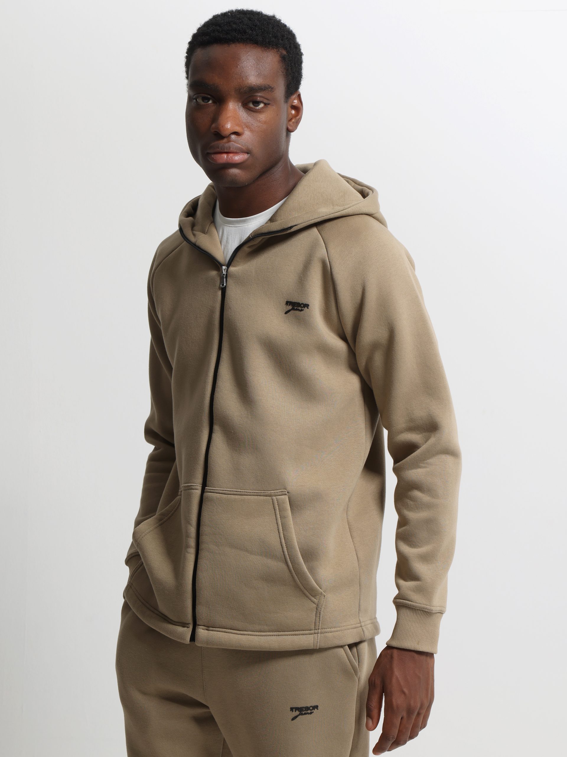 under0070 Oversize Ζακέτα Hoddie Με Κουκούλα JUAN 33-2686 Μπεζ - Image 1