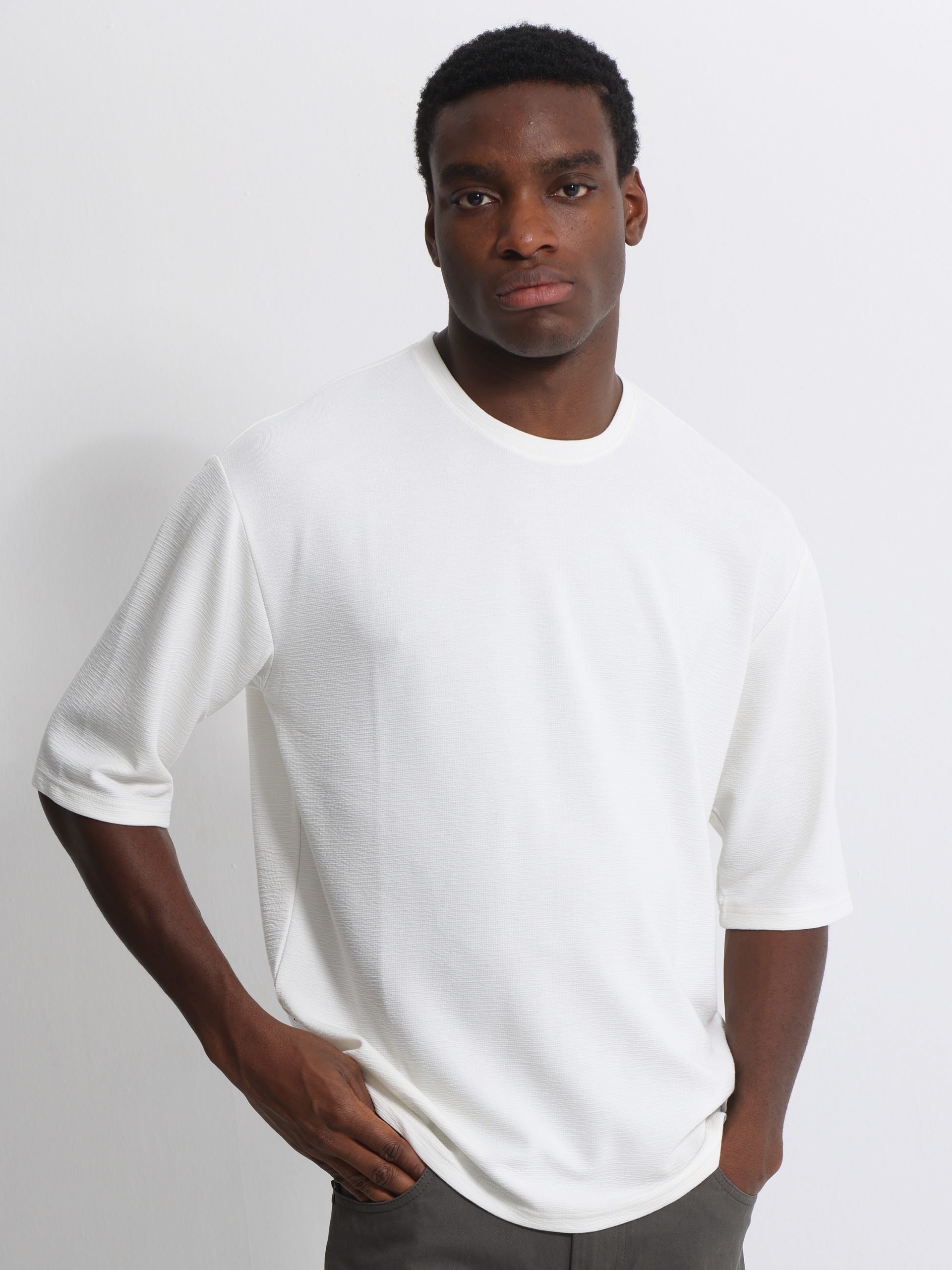 under1509 Ανδρική Μπλούζα με 3/4 Μανίκι KINSTON 270-321 Εκρού - Image 1