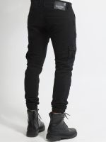 Ανδρικό Παντελόνι Cargo 34-412 Μαύρο - Image 4