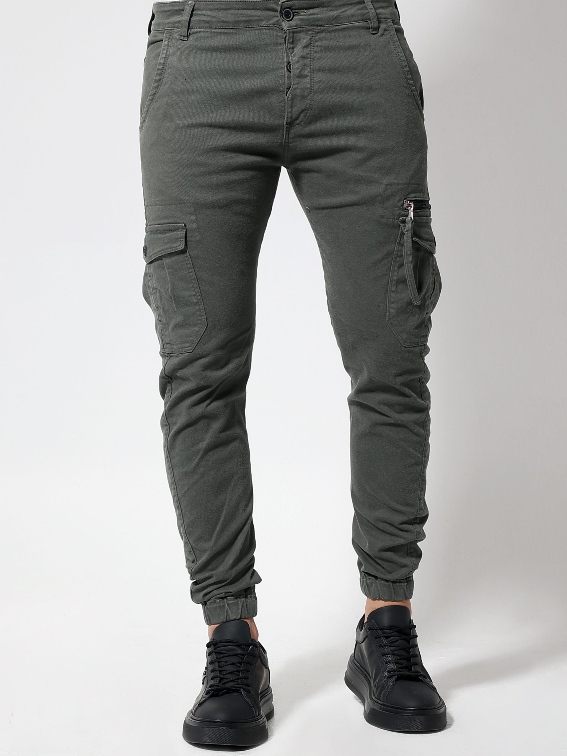 under3448 Ανδρικό Παντελόνι Cargo 34-412 Χακί - Image 1