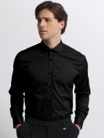 Ανδρικό Πουκάμισο Slim-fit MARCO 33-7518 Μαύρο - Image 4