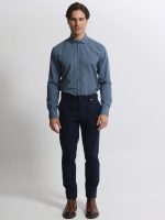 Ανδρικό Πουκάμισο Slim-fit PEDRO 33-7523 Πετρόλ - Image 3