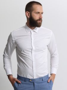 Ανδρικό Πουκάμισο TAILOR-FIT Blade 33-8170 Λευκό Φαρδιά γραμμή