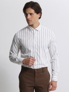 Non-Iron Ανδρικό Πουκάμισο 33-7515 Μπεζ Slim-fit