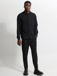 Ανδρικό Παντελόνι με Πιέτα LANE 4707 Μαύρο