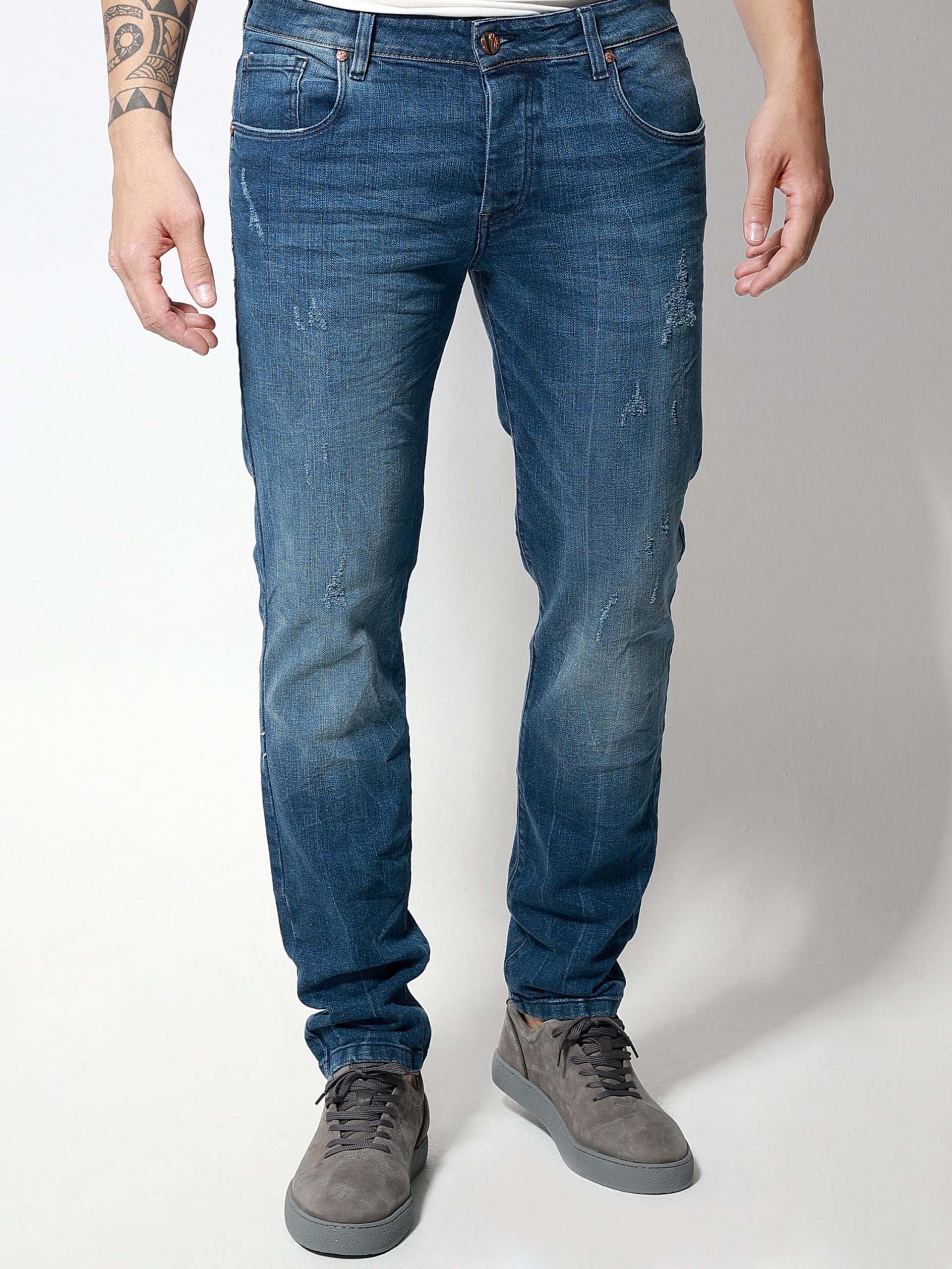 2194 Ανδρικό Παντελόνι Jean OREGON 33-1-6275 Blue - Image 1