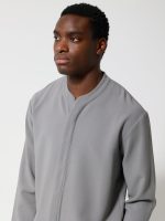 Ανδρικό Πουκάμισο με Ιδιαίτερο Γιακά FRANCO 250-971 Γκρι - Image 3