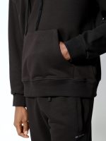 Hoodie Ανδρική Μπλούζα Με Κουκούλα & Τσέπες 34-902 Μαύρο - Image 3