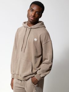 Hoodie Ανδρική Μπλούζα Με Κουκούλα & Τσέπες 34-904 Stone