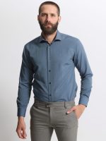 Ανδρικό Πουκάμισο TAILOR-FIT Lucian 33-8176 Μπλε Φαρδιά γραμμή - Image 4