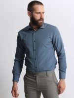 Ανδρικό Πουκάμισο TAILOR-FIT Lucian 33-8176 Μπλε Φαρδιά γραμμή - Image 5