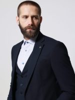 Ριγέ Πουκάμισο TAILOR-FIT Bilbao 33-8177 Μπλε Φαρδιά γραμμή - Image 3