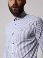 Ριγέ Πουκάμισο TAILOR-FIT Bilbao 33-8177 Μπλε Φαρδιά γραμμή - Image 2