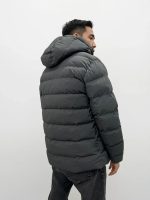 Ανδρικό Κοντό Puffer Jacket Μπουφάν 34-220 Γκρι - Image 5
