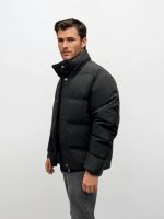 Ανδρικό Κοντό Puffer Jacket Μπουφάν 34-222 Μαύρο - Image 2