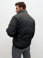 Ανδρικό Κοντό Puffer Jacket Μπουφάν 34-222 Μαύρο - Image 5