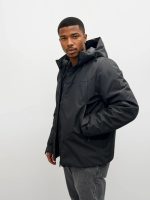 Ανδρικό Jacket Μπουφάν Με Κουκούλα 34-218 Μαύρο - Image 4