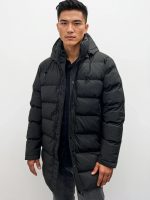 Ανδρικό Μακρύ Puffer Jacket Μπουφάν 2174 Μαύρο - Image 3