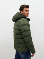 Ανδρικό Κοντό Puffer Jacket Μπουφάν 34-220 Χακί - Image 4