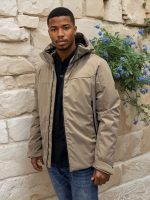 Ανδρικό Jacket Μπουφάν Με Κουκούλα 34-218 Μπεζ
