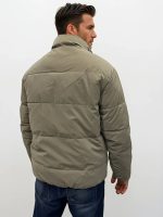 Ανδρικό Κοντό Puffer Jacket Μπουφάν 34-222 Μπεζ - Image 4