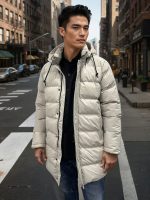 Ανδρικό Μακρύ Puffer Jacket Μπουφάν 2174 Γκρι