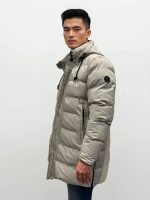 Ανδρικό Μακρύ Puffer Jacket Μπουφάν 2174 Γκρι - Image 3