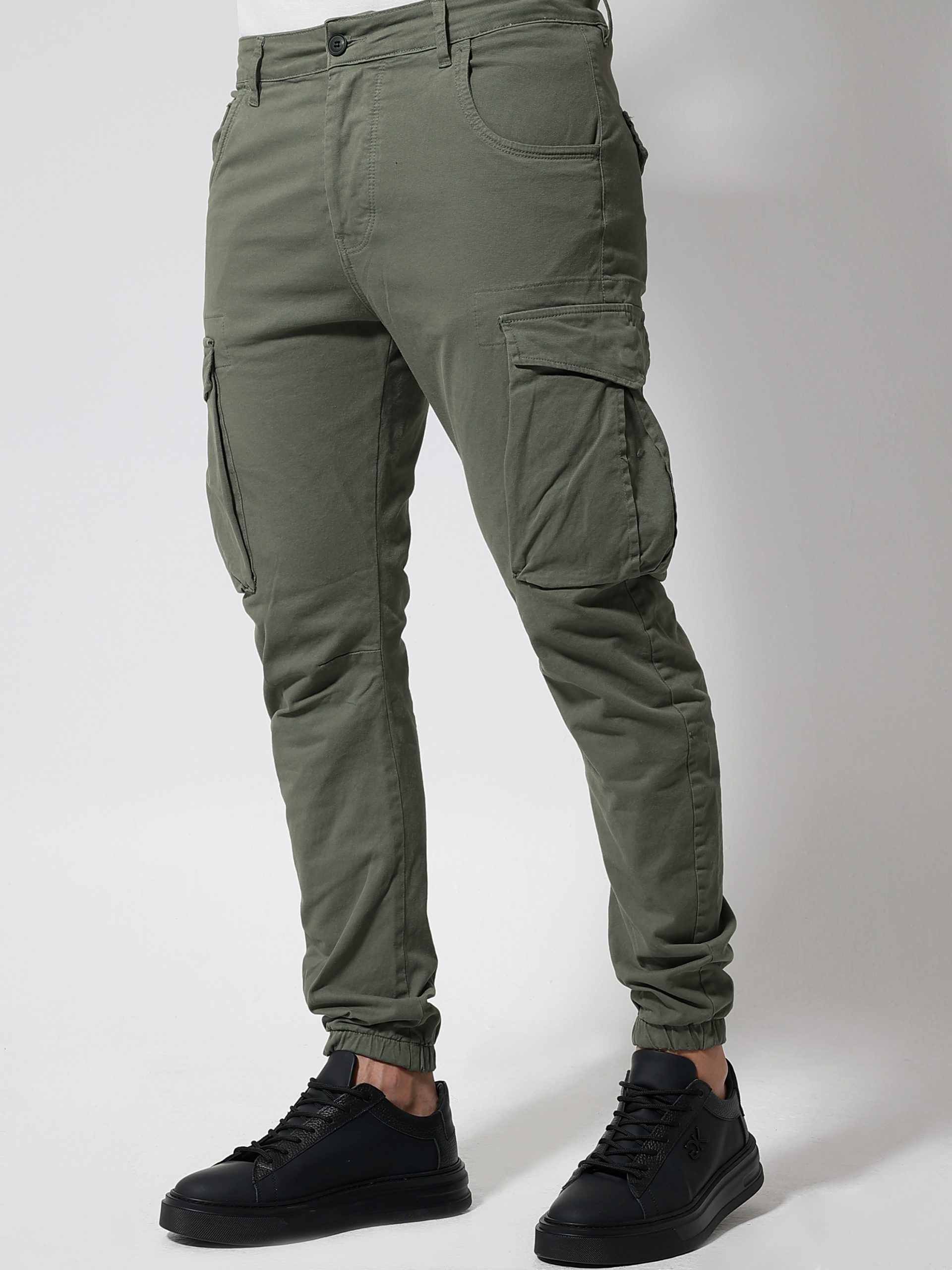 hoodie_gkri___3393 copy Ανδρικό Παντελόνι Cargo Με Λάστιχο 34-419 Χακί - Image 1