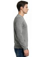 Ανδρικό Πλεκτό Πουλόβερ με Λαιμόκοψη 34-305 Γκρι - Image 3