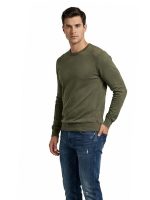 Ανδρικό Πλεκτό Πουλόβερ με Λαιμόκοψη 34-305 Χακί - Image 3